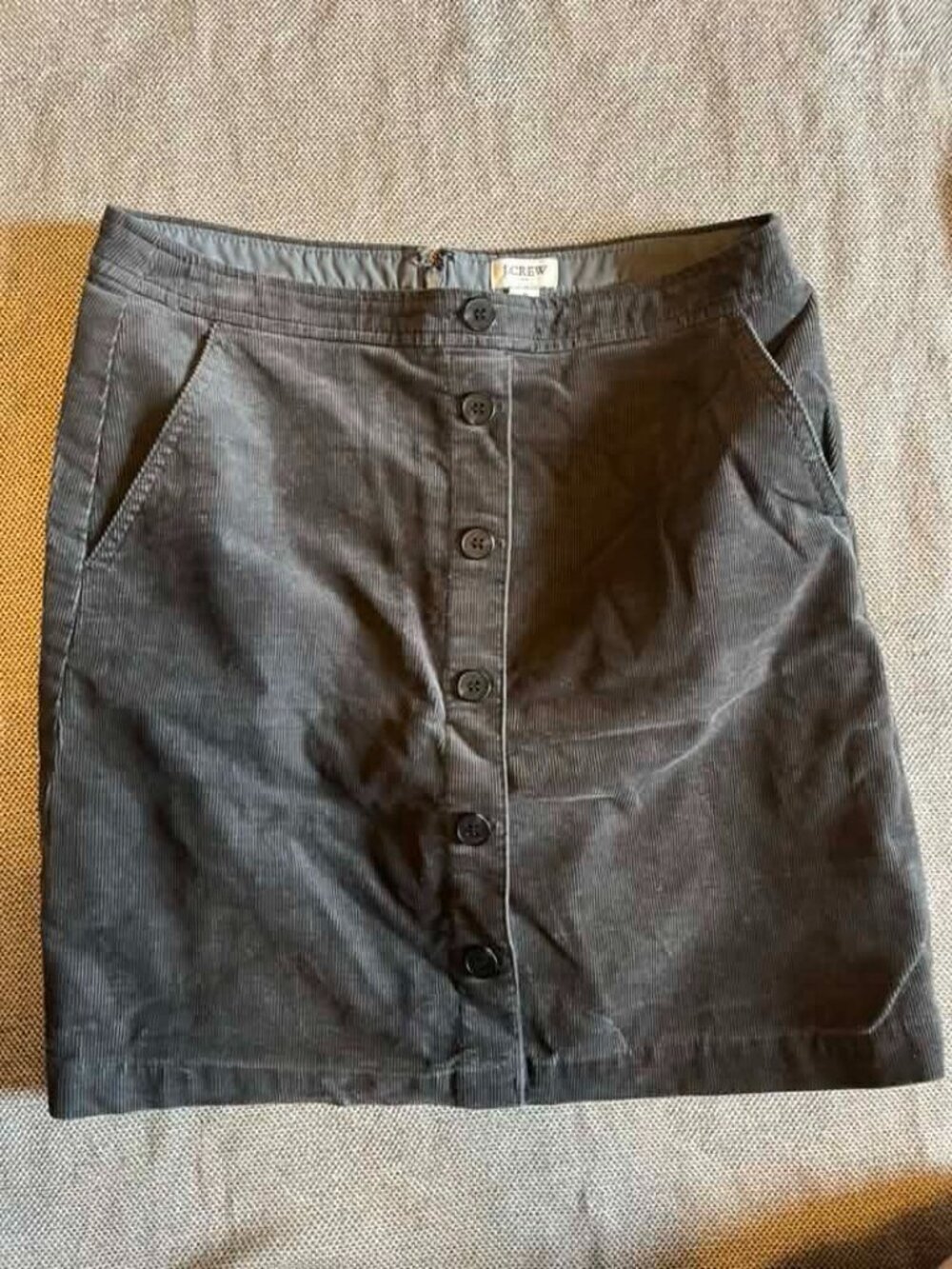 J Crew Grey Corduroy Skirt Size 4